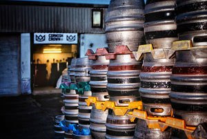 Outside the Cornish Crown Brewery at night